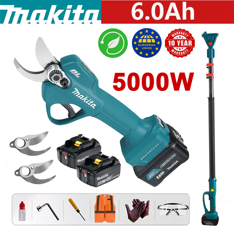 【Teleskopická tyč: 1,5M】5000W bezkomutátorový motor s (12 hodin výdrže baterie) + 48V 6,0Ah baterie * 2 + nabíječka + čepel ze slitiny * 3