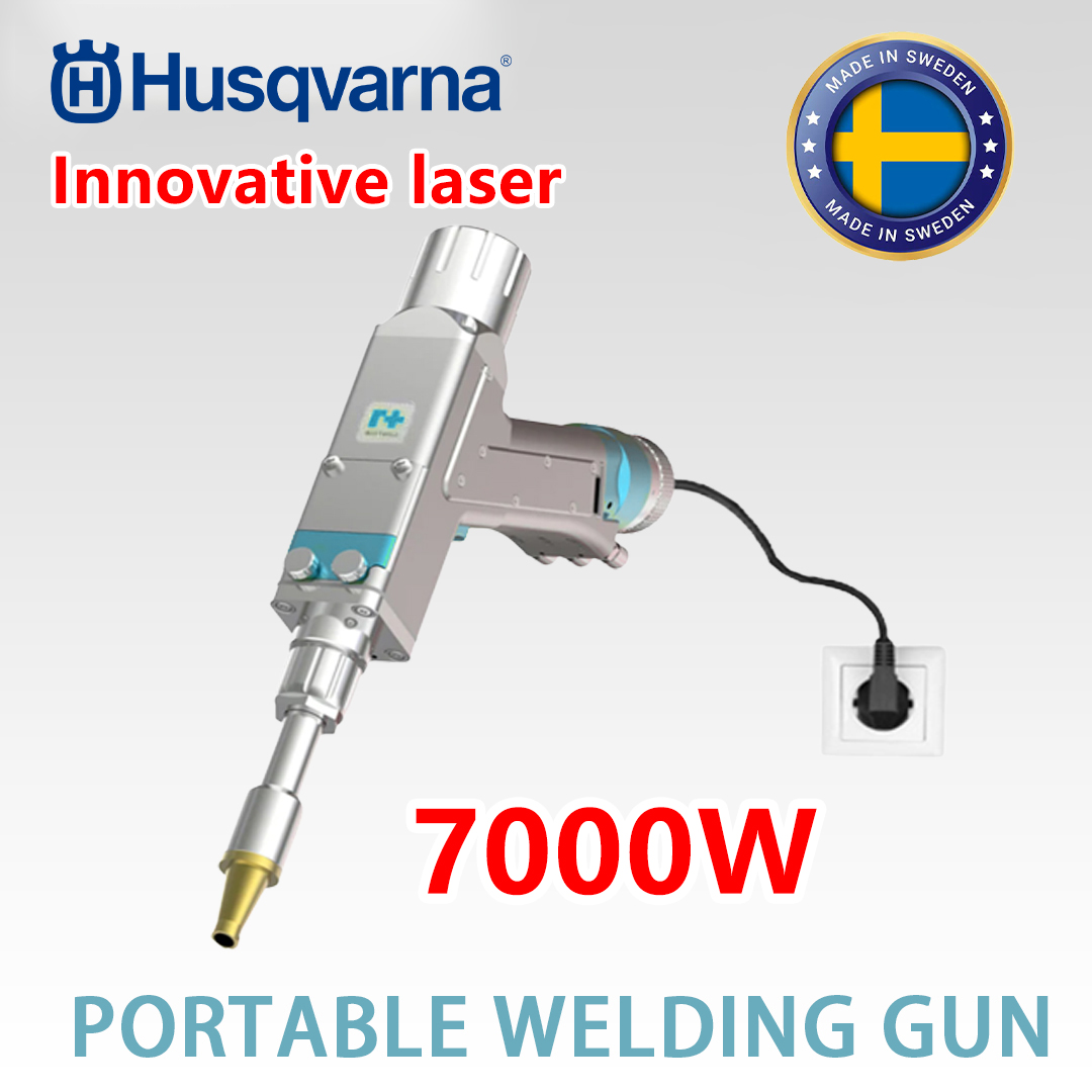 Multifunkční laserová svařovací pistole Husqvarna 7000W (svařovánízlato/stříbro/med/železo/hliník/nerez) svařování (tři v jednom) svařování + odstraňování rzi + řezání (tloušťka řezu 0-20 mm)